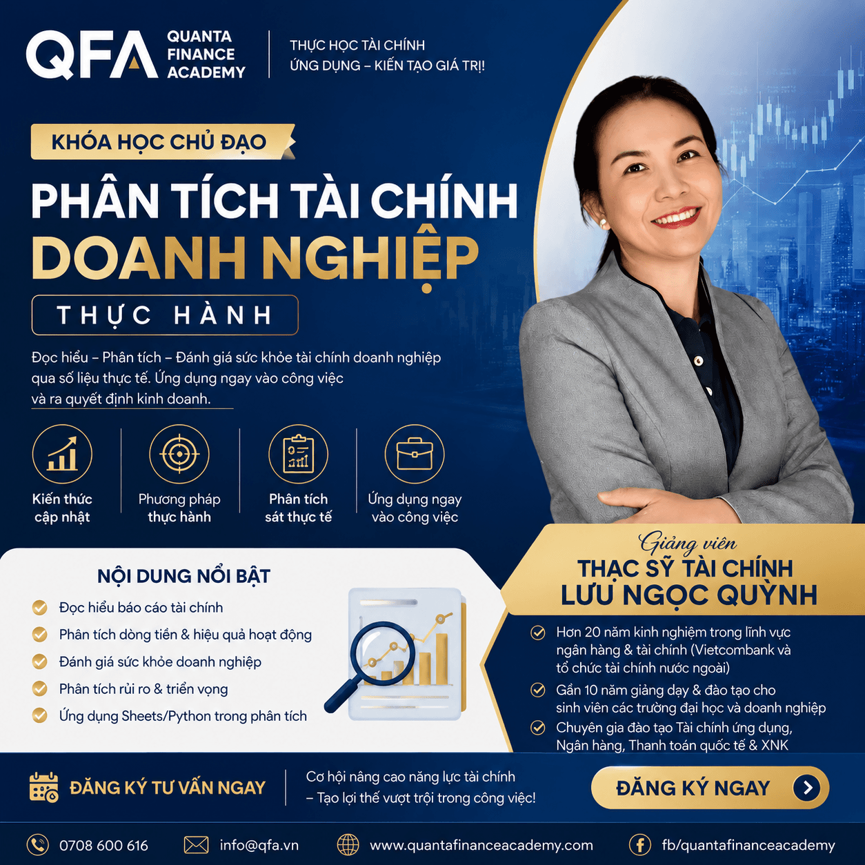 Thạc sỹ Tài chính Lưu Thị Ngọc Quỳnh tại Quanta Finance Academy